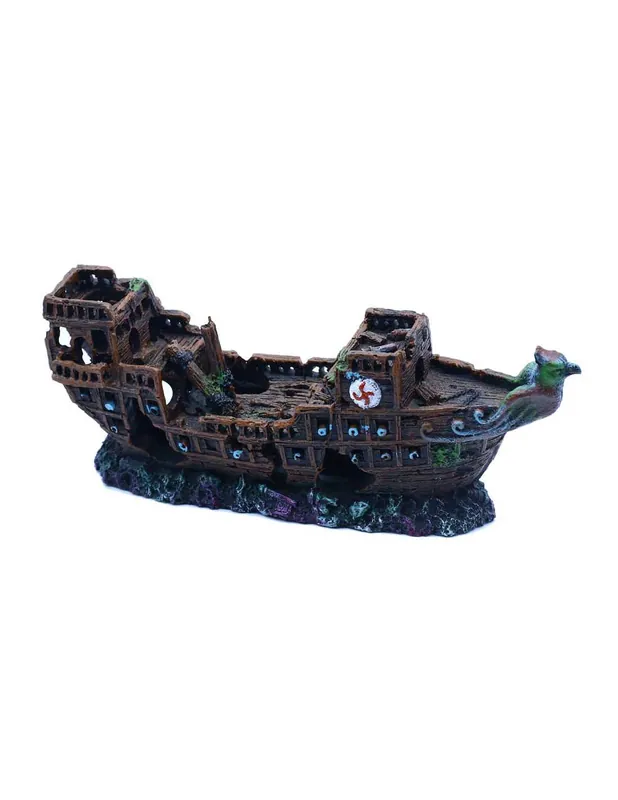 Kihagyhatatlan ajánlat HAJÓRONCS akvárium dekoráció - 23x6,5x12cm (GU-882)