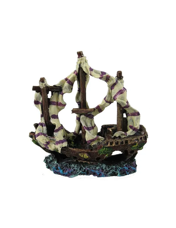 Gyors szállítás HAJÓRONCS mini akvárium dekoráció - ZD-7345 Chicos (13x4x13cm)