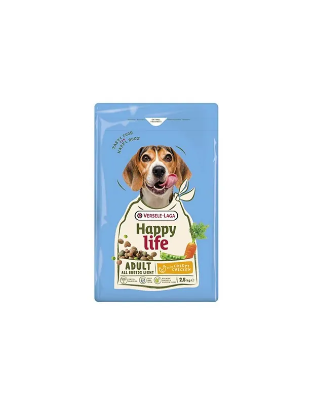 Versele-Laga Happy Life Adult Light with Chicken száraz kutyaeledel 2,5kg (csirkés) Utolsó esély