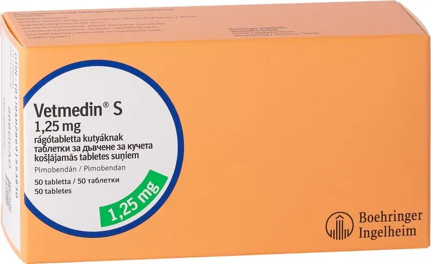 Vetmedin S rágótabletta 1,25 mg 50 db Exkluzív ajánlat