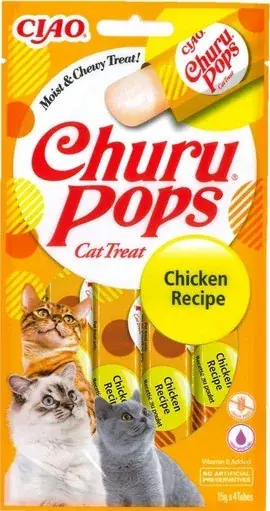 Ajánlat Inaba Cat Churu Pops - csirke 4 x 15 g