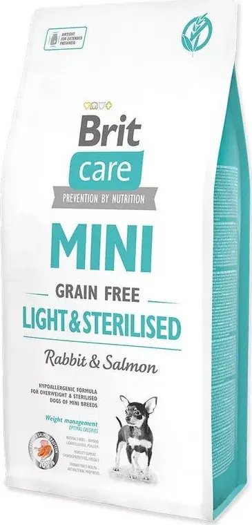 Brit Care Mini Grain Free Light&Sterilised Rabbit & Salmon 7 kg Különleges ajánlat