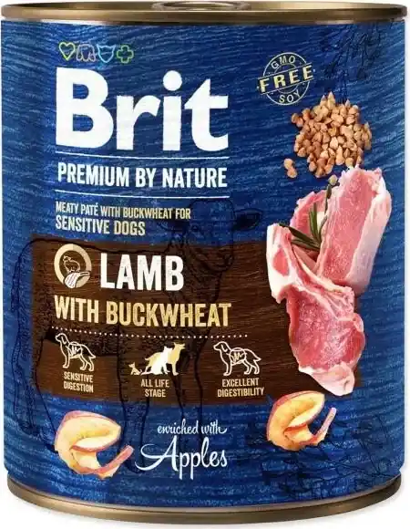 Végkiárusítás Brit Premium by Nature Paté Lamb wih Buckwheat 800 g