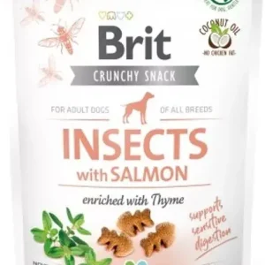 Árcsökkenés Brit Care Dog Crunchy Cracker Insects with Salmon and Thyme 200 g
