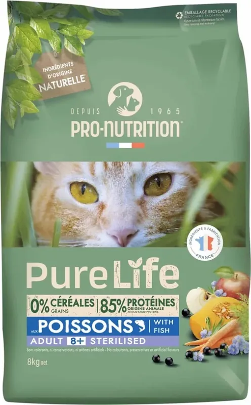 Flatazor Pro-Nutrition PureLife Sterilized 8+ 8 kg Gyors szállítás