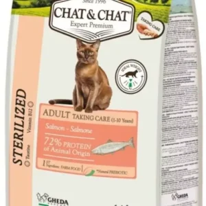 Gheda Chat&Chat Sterilized - Salmon 14 kg Árengedmény