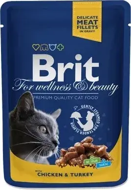 Brit Premium Cat Pouches Chicken & Turkey With Peas 100 g Akciós ár