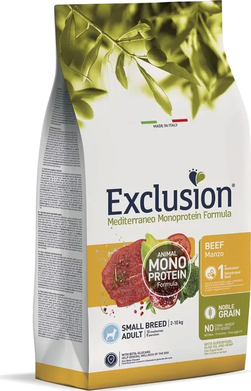 Kedvezményes ár Exclusion Adult Beef Small Breed kutya száraz táp 2 kg