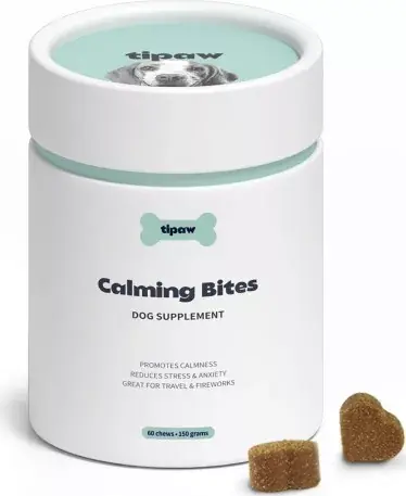Tipaw Calming Bites - Nyugtató rágótabletta stresszes vagy hiperaktív kutyáknak - 60 db Biztonságos fizetés