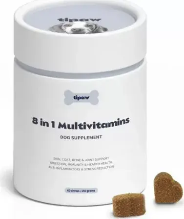 Tipaw 8-in-1 Multivitamins - Teljes értékű multivitamin kutyáknak - 60 db Kedvezményes ár