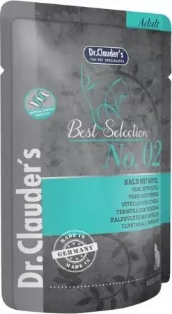 Azonnal elérhető Dr.Clauder‘s Best Selection Cat No2 alutasak borjú almával - Mono Protein 85 g