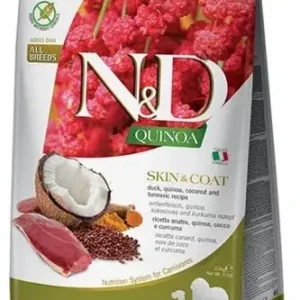 N&D Quinoa Dog Skin & coat kacsa & kókusz adult medium & maxi 7 kg Árcsökkenés