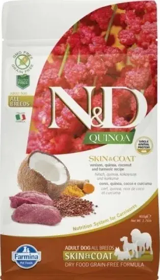 N&D Quinoa Dog Skin & coat vadhús & kókusz Adult mini 800 g Utolsó esély