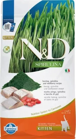 N&D Spirulina Cat Kitten hering 1,5 kg Olcsóbb