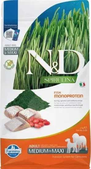 N&D Spirulina Dog hering adult medium/maxi 2 kg Legnépszerűbb