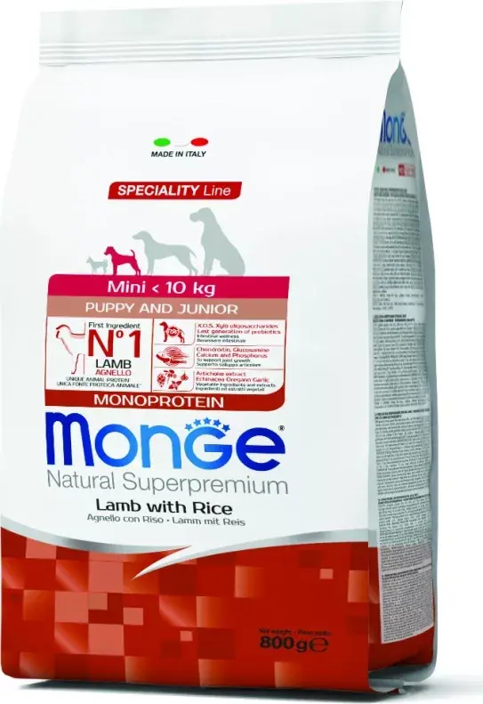 Monge Dog Speciality Line Mini Bárány & rizs - Puppy 800 g Expressz kézbesítés