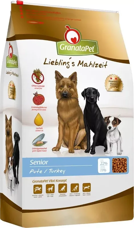 GranataPet Liebling‘s Mahlzeit pulyka senior kutyatáp 1,8 kg Nézd meg most