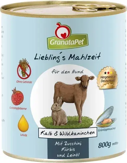 Exkluzív ajánlat GranataPet Liebling‘s Mahlzeit borjú és nyúl konzerv 400 g