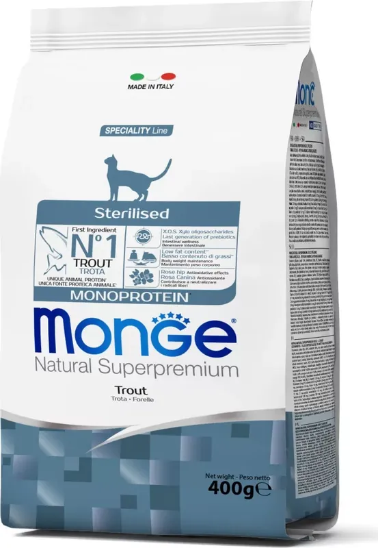 Monge Cat Speciality Line Sterilised Pisztráng Monoprotein 400 g Végkiárusítás