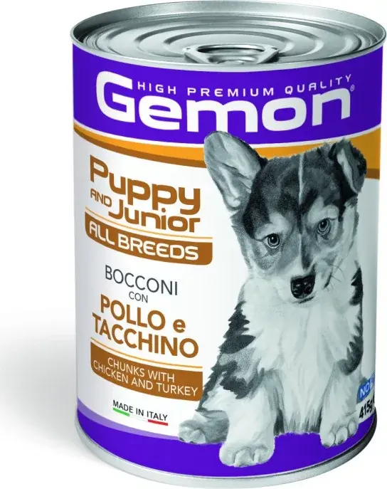 Gemon Dog konzerv Puppy & Junior Csirke-Pulyka 415 g Legnépszerűbb