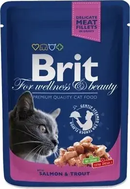 Ne maradj le Brit Premium Cat Pouches Norwegian Salmon & Trout 24x100 g