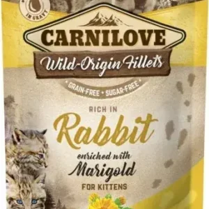 Árcsökkenés Carnilove alutasakos nyúl&körömvirág kitten 12x85 g