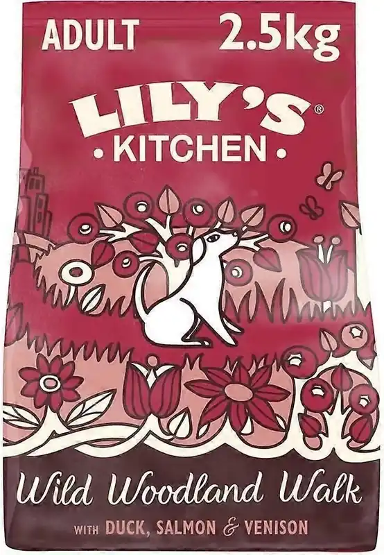 Lily‘s Kitchen Dog Duck, Salmon & Venison Wild Woodland Walk Adult Dry Food 2,5 kg Biztonságos fizetés