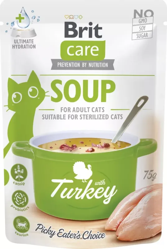 Brit Care Cat Soup with Turkey 75 g Akciós ár