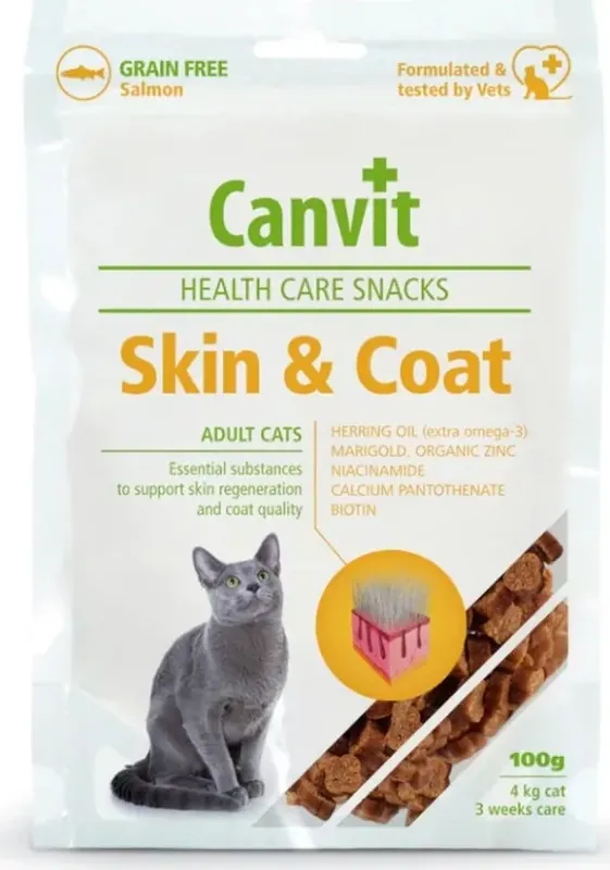 Canvit Cat Health Care Snack Skin & Coat 100 g Legkelendőbb