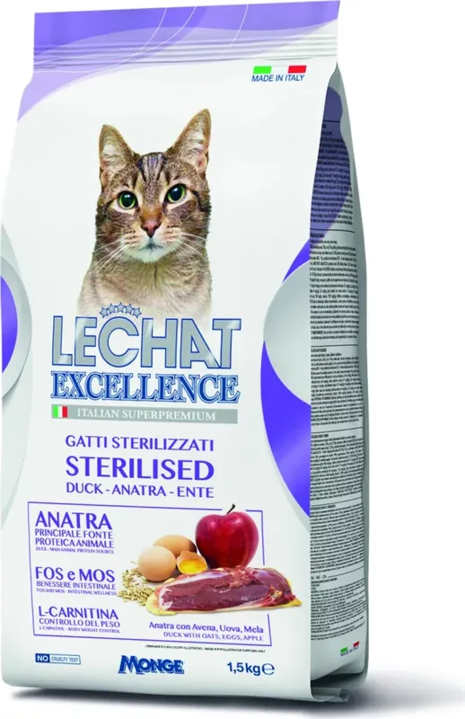 LeChat EXCELLENCE Steril Kacsa 1,5 kg Bestseller