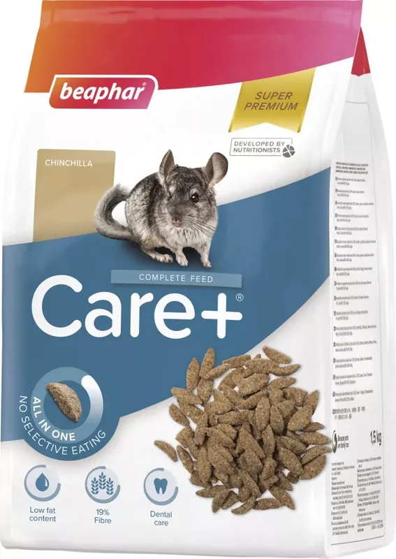 Care+ teljesértékű eledel csincsilláknak 1,5 kg Prémium