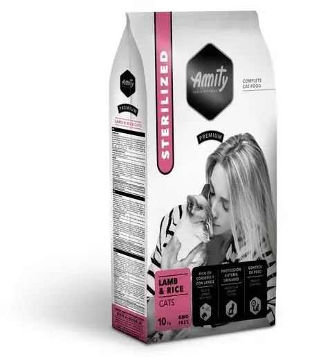 Kedvezményes ár Amity Premium Cats Lamb-Rice Sterilized macskatáp 10 kg