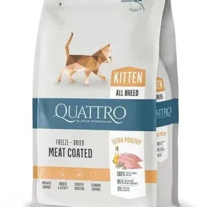 QUATTRO KITTEN Super Premium macskatáp kölyökmacskáknak csirkével 1,5 kg Korlátozott ajánlat