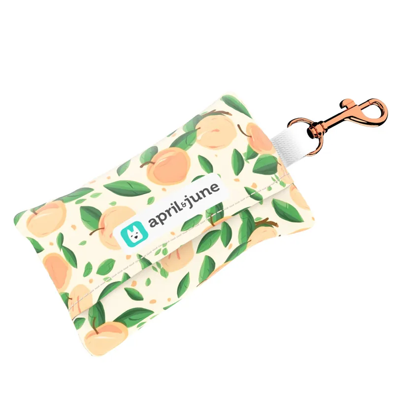 Barack mintás - Kutyakaki zacskó tartó - Peaches - april & june Kedvezmény