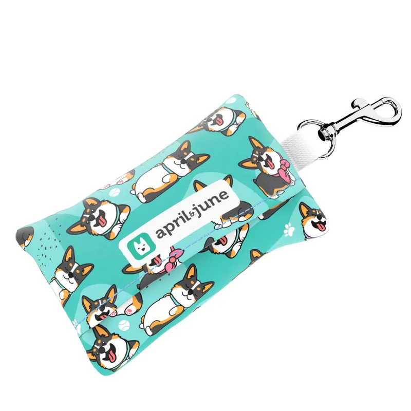 Pembroke Welsh Corgi, tricolor, kék - Kutyakaki zacskó tartó - Pembroke Welsh Corgi, tricolor, blue - april & june Outlet