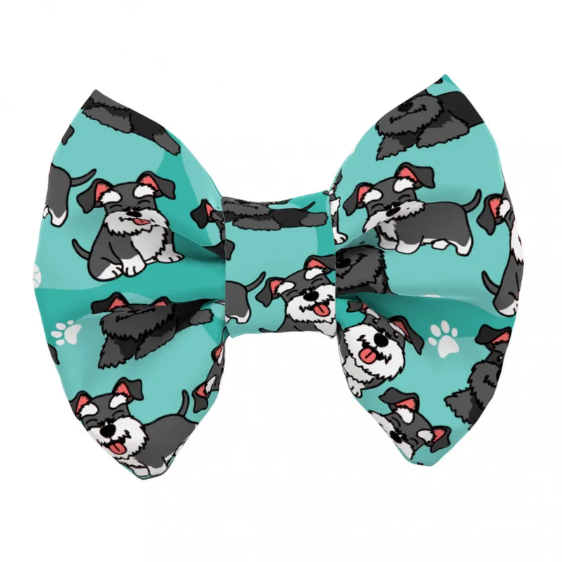Schnauzer, kék - Kutya csokornyakkendő - blue - april & june Ne maradj le