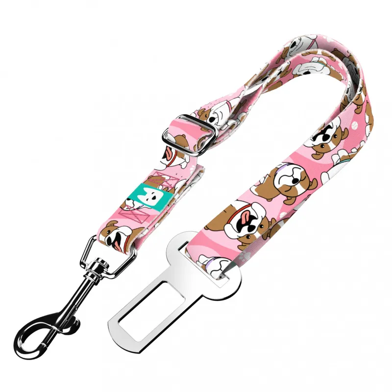 Angol bulldog, rózsaszín - Kutya biztonsági öv - English Bulldog, pink - april & june Kedvezmény