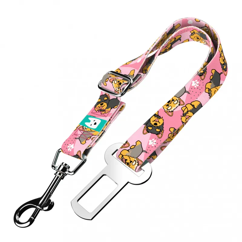Yorkshire terrier, Yorki, rózsaszín - Kutya biztonsági öv - pink - april & june Olcsóbb