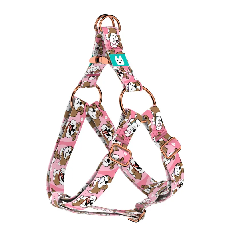 Angol bulldog, rózsaszín - Belelépős Kutyahám - English Bulldog, pink - april & june Bestseller