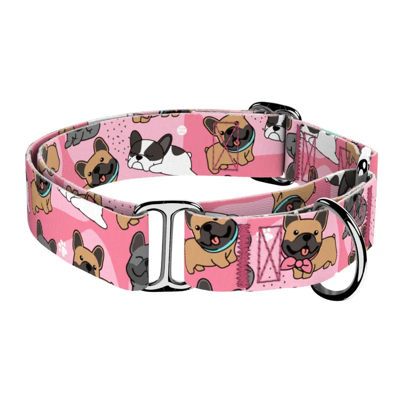 Francia Bulldog, rózsaszín - Kutya Félfojtó Nyakörv - april & june Vásárlói kedvenc