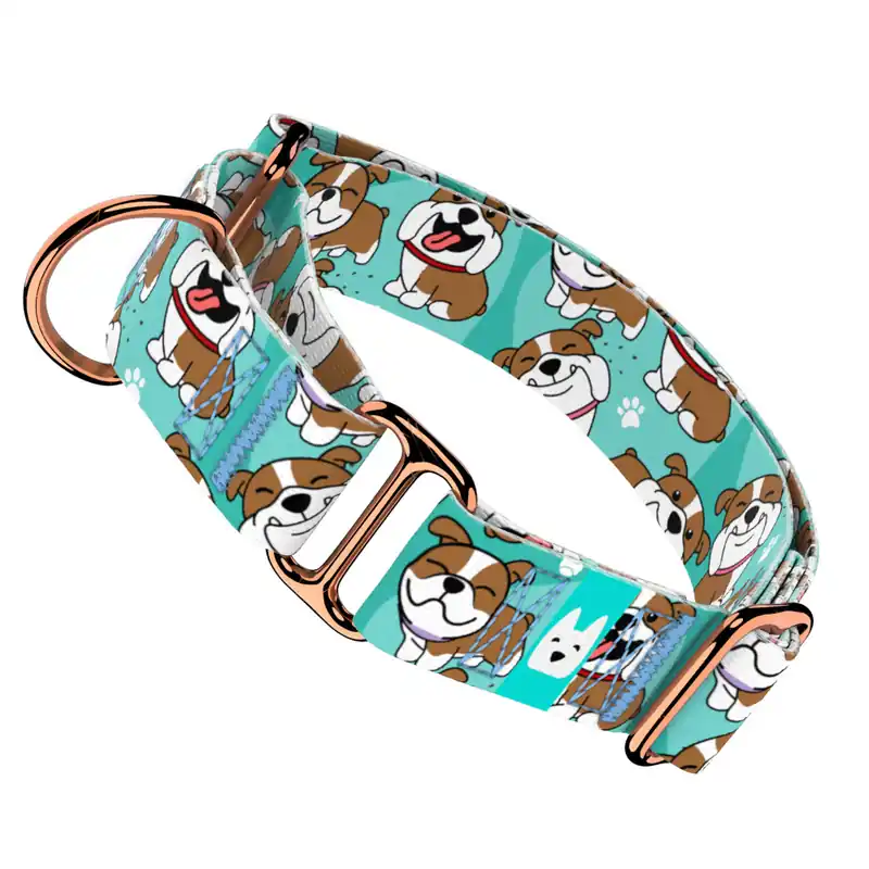Angol bulldog, kék - Kutya Félfojtó Nyakörv - april & june Akciós ár