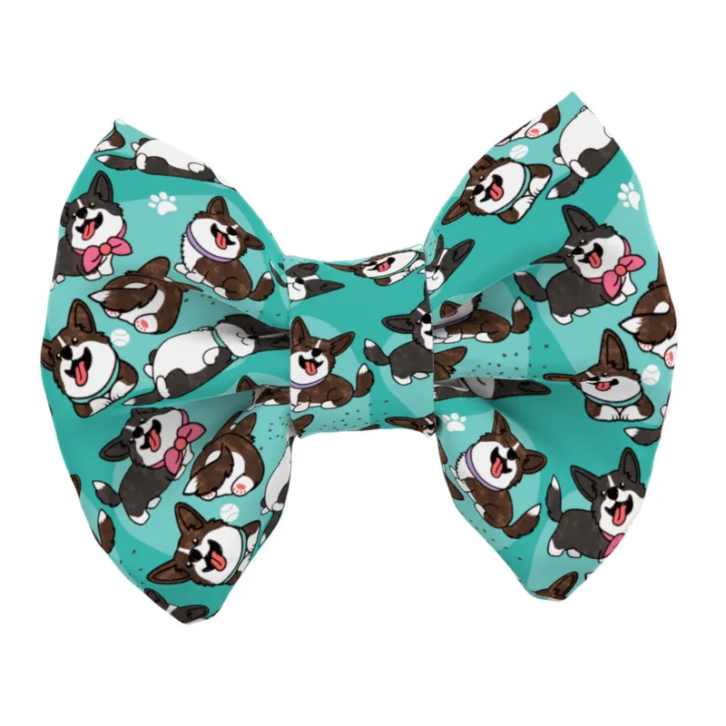 Szuper ajánlat Cardigan Welsh Corgi, kék - Kutya csokornyakkendő - Cardigan Welsh Corgi, blue - april & june
