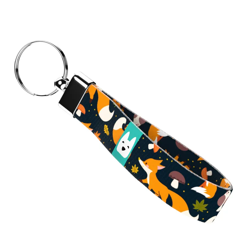 Olcsóbb Róka mintás, fekete - Kulcstartó - Cute Little Fox Dark - april & june