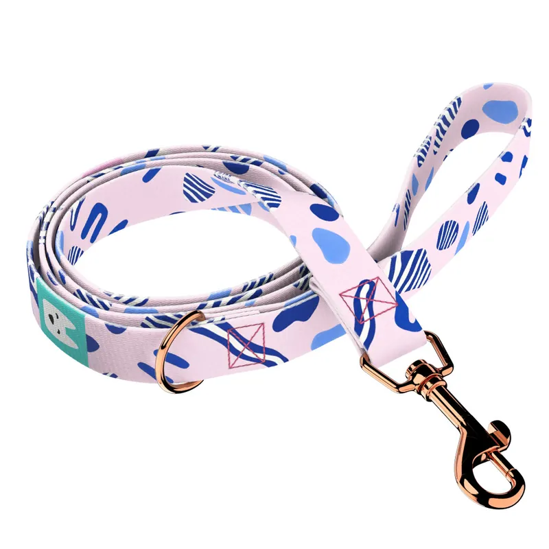 Rózsaszín és kék kavicsok - Kutya Póráz - Pink and blue pebbles - april & june Újdonság