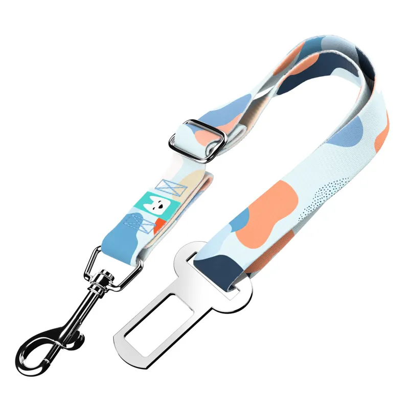 Alacsony ár Pasztell kék és barack - Kutya biztonsági öv - Pastel blue and peach - april & june
