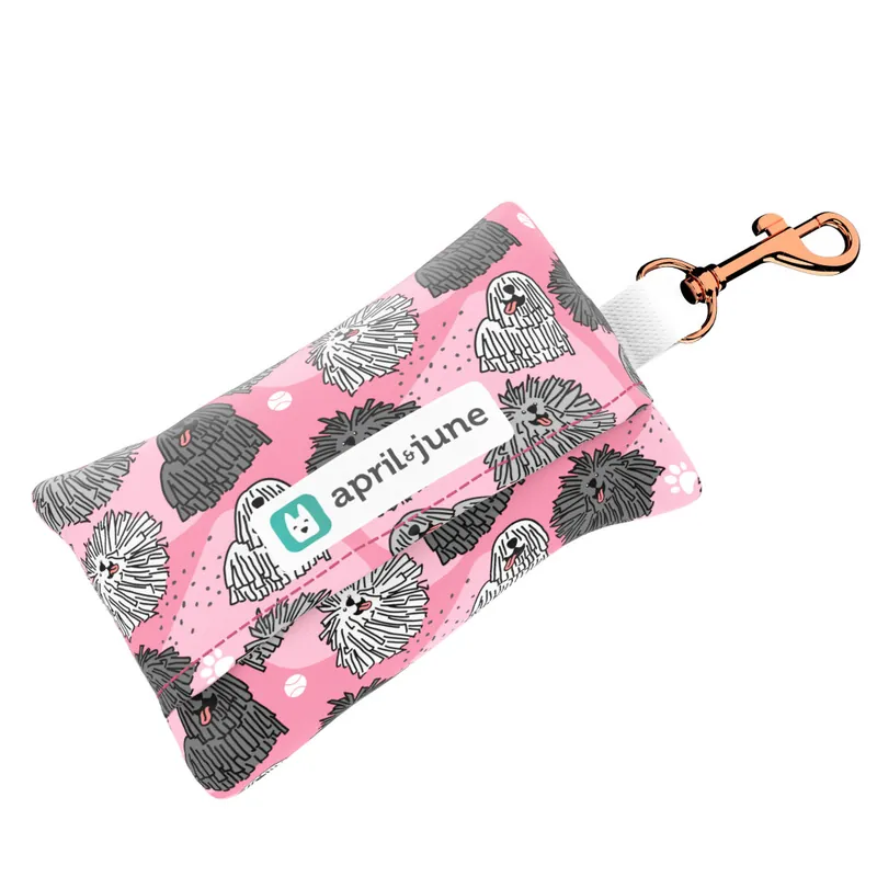 Puli, rózsaszín - Kutyakaki zacskó tartó - pink - april & june Ajánlat