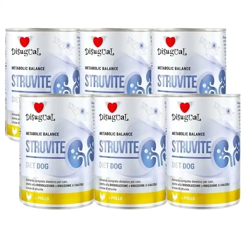 Szuper ajánlat Disugual Karma nedves kutyaeledel, állatorvosi STRUVITE csirke (felnőtt) 6x400 g