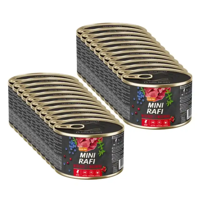Gyors kiszállítás DOLINA NOTECI Mini Rafi marhahússal 24x185 g