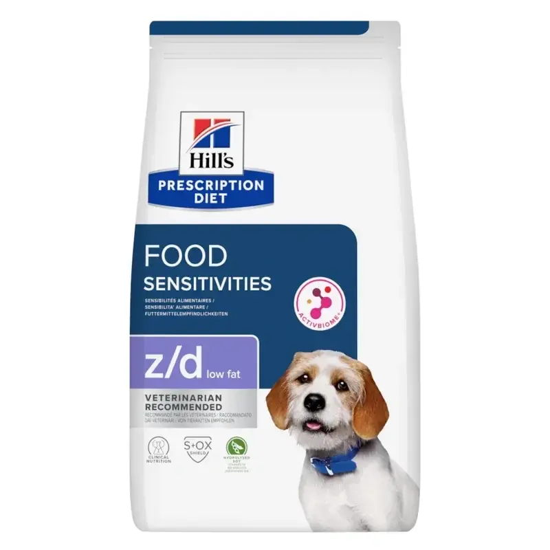 Expressz kézbesítés HILL‘S PD Prescription Diet Canine z/d Élelmiszer-érzékenység alacsony zsírtartalmú 10 kg