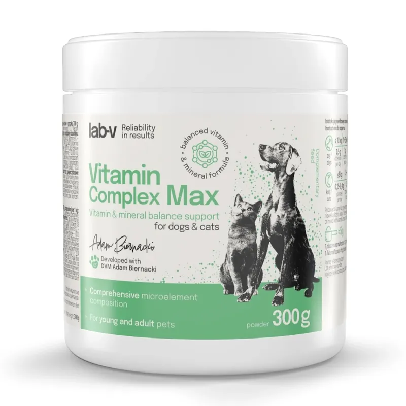 Vitamin Complex Max – Vitamin és ásványi anyag komplex kutyáknak és macskáknak 300 g Gyors kiszállítás